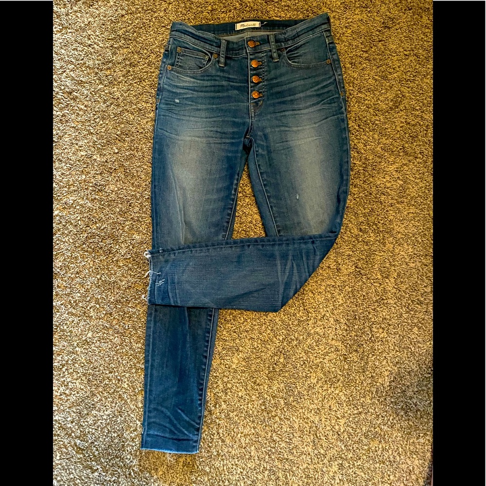 Madewell button fly 9in high rise jeans